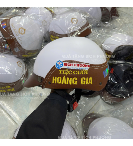 NÓN BẢO HIỂM PHỐI DA CHỮ THÊU