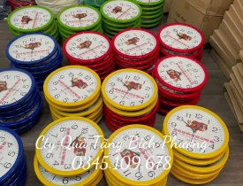 Nơi gia công đồng hồ treo tường in logo làm quà tặng giá rẻ