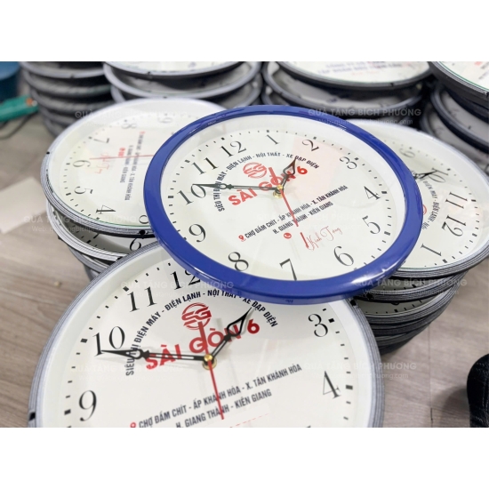 ĐỒNG HỒ TREO TƯỜNG IN LOGO THEO YÊU CẦU - GIẢI PHÁP QUÀ TẶNG HIỆU QUẢ, TIẾT KIỆM