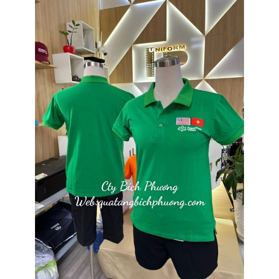 IN ÁO ĐỒNG PHỤC MÀU XANH