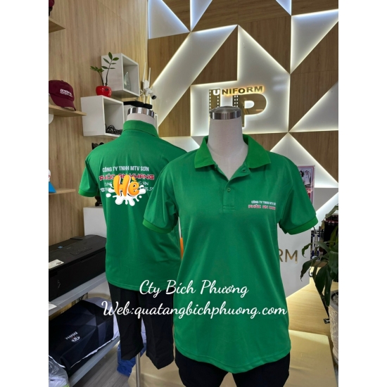 IN ÁO ĐỒNG PHỤC MÀU XANH